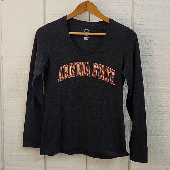 GEAR FOR SPORTS Women's Arizona State Logo Relaxed Fit Gray Long Sleeve Small - Picture 1 of 7